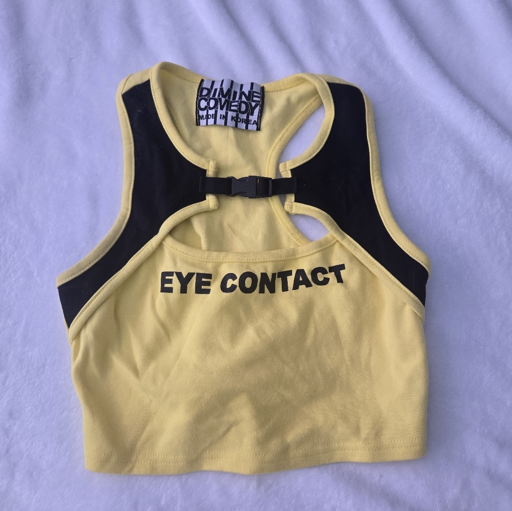 Eye Contact Yellow and Black Tank Top